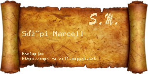 Sápi Marcell névjegykártya