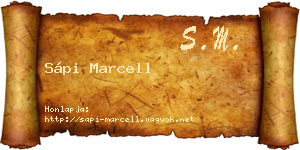 Sápi Marcell névjegykártya