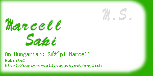 marcell sapi business card